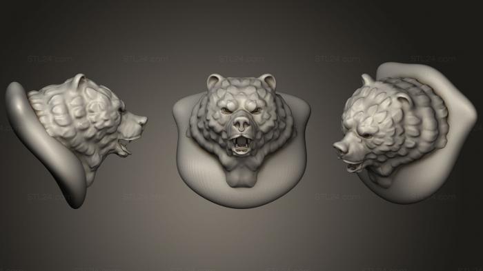 Маски и морды животных (Медведь, MSKJ_0269) 3D модель для ЧПУ станка
